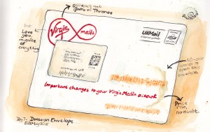 envelope watercolour